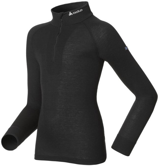 Odlo Shirt l/s Turtle Neck 1/2 Zip Warm Kids black