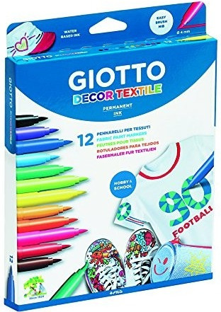 Giotto Étui de 12 feutres textile pointe moyenne