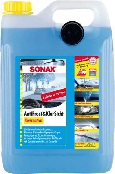 SONAX WinterFitSet (3-teilig) gegen Eis, Frost & schlechte Sicht,  Scheibenenteiser (500 ml), Schlossenteiser (50 ml) & AntiFrost+KlarSicht  Konzentrat (250 ml), …
