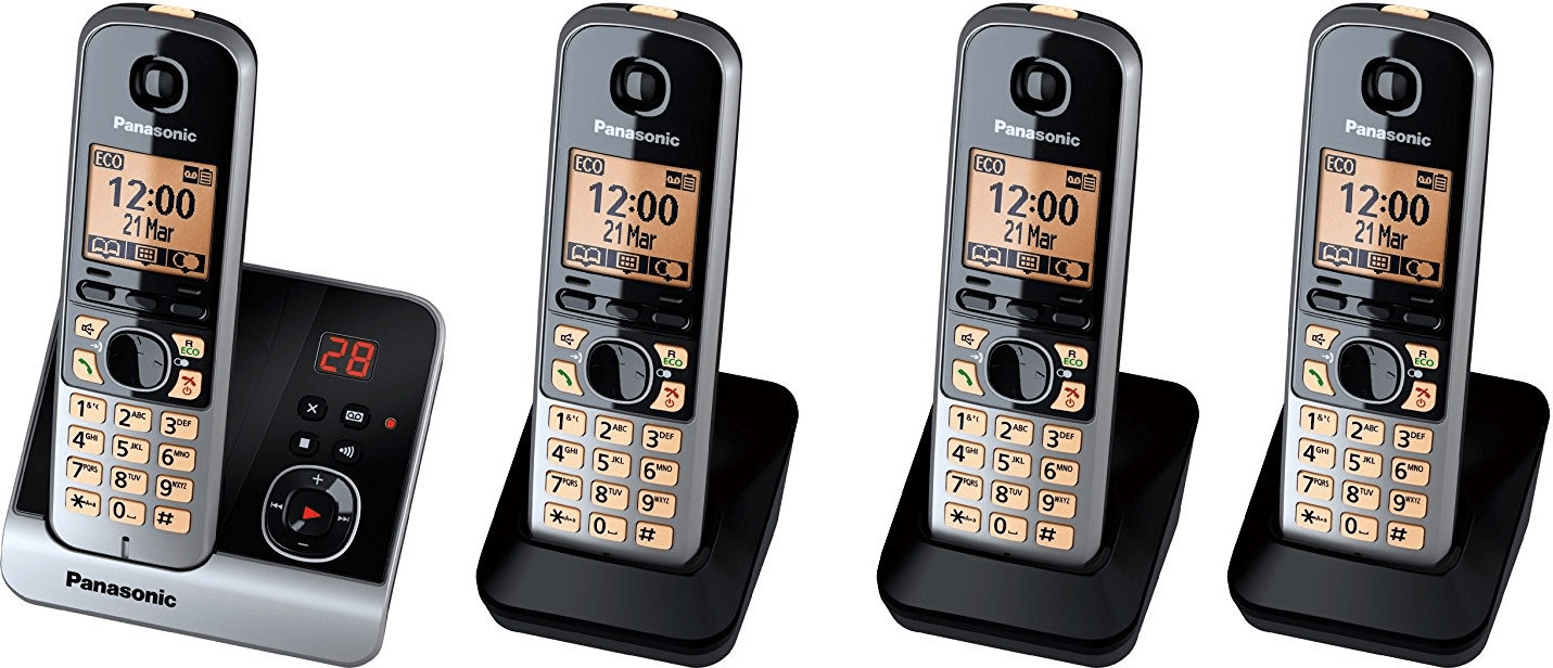Panasonic KX-TG6724 Quattro noir