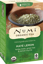 Numi Organic Tea Mate Green Lemon (18 Bags)