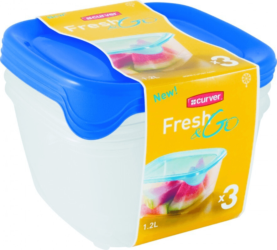Curver Lot de 3 boîtes fraicheur Fresh & Go