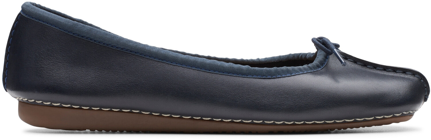 Clarks freckle ice navy hot sale leather