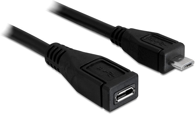 DeLock Kabel USB Verlängerung micro-B Stecker > micro-B Buchse 1m
