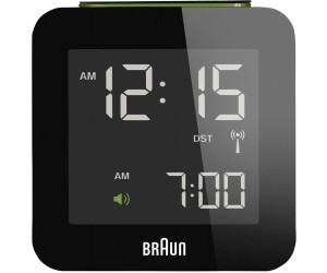 Braun BNC009 Funkwecker schwarz LCD-Display 12/24 Stunden NEU