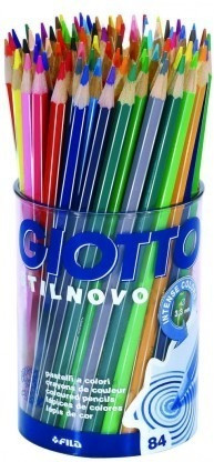 Giotto Crayons de couleur Stilnovo - pot de 84
