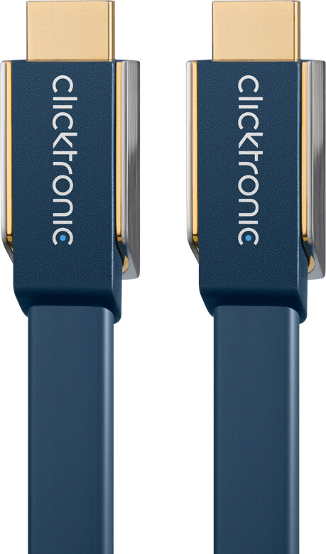 Clicktronic 70512 Advanced High Speed HDMI flat cable with Ethernet (1,0m)