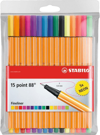 Stabilo Point 88 - Pochette de 15