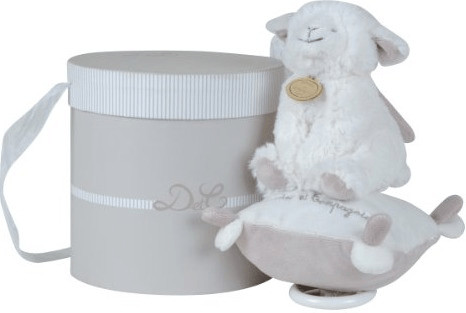 Doudou et Compagnie Boîte à musique agneau taupe