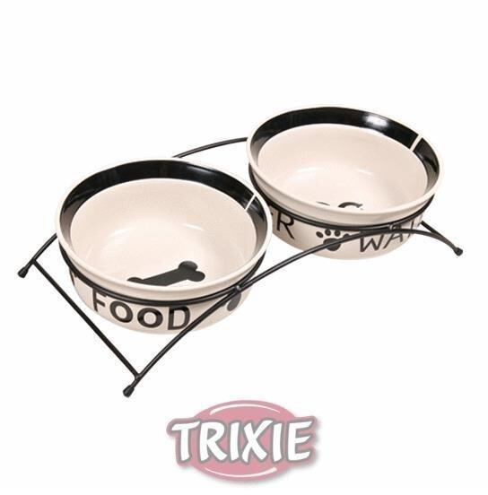 Trixie Gamelle double pour chien 0.6 L 15 cm Trixie Gamelle double pour chien 0.6 L 15 cm