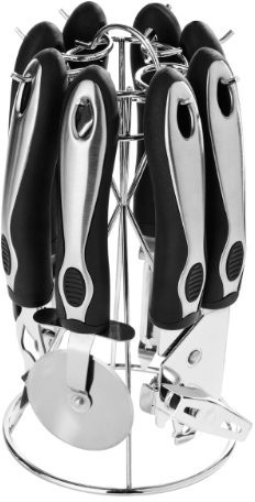Premier Housewares Kitchen Utensils with Swivel Stand 6 Piece