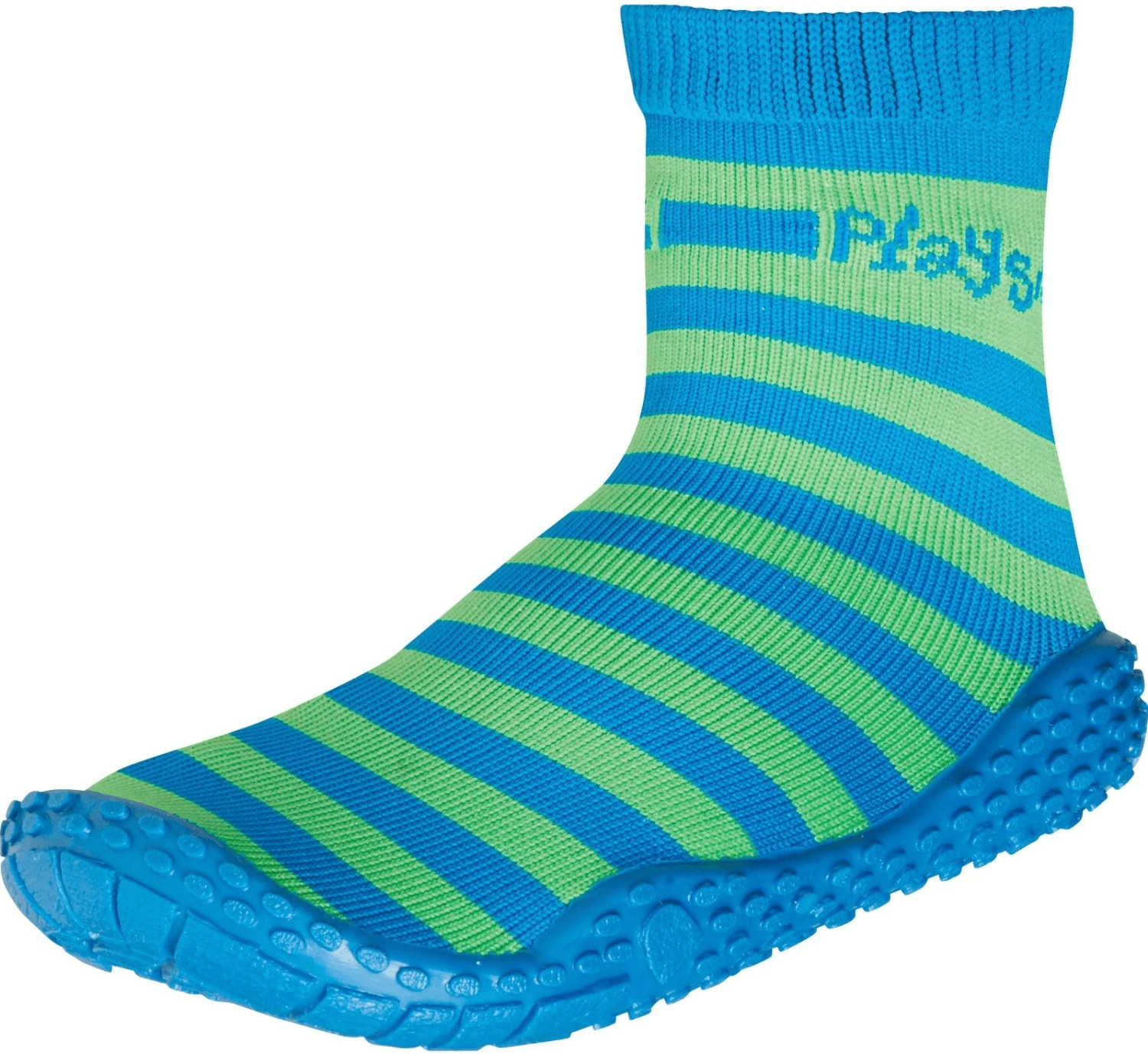 Playshoes Aqua-Chaussettes à rayures bleu/vert