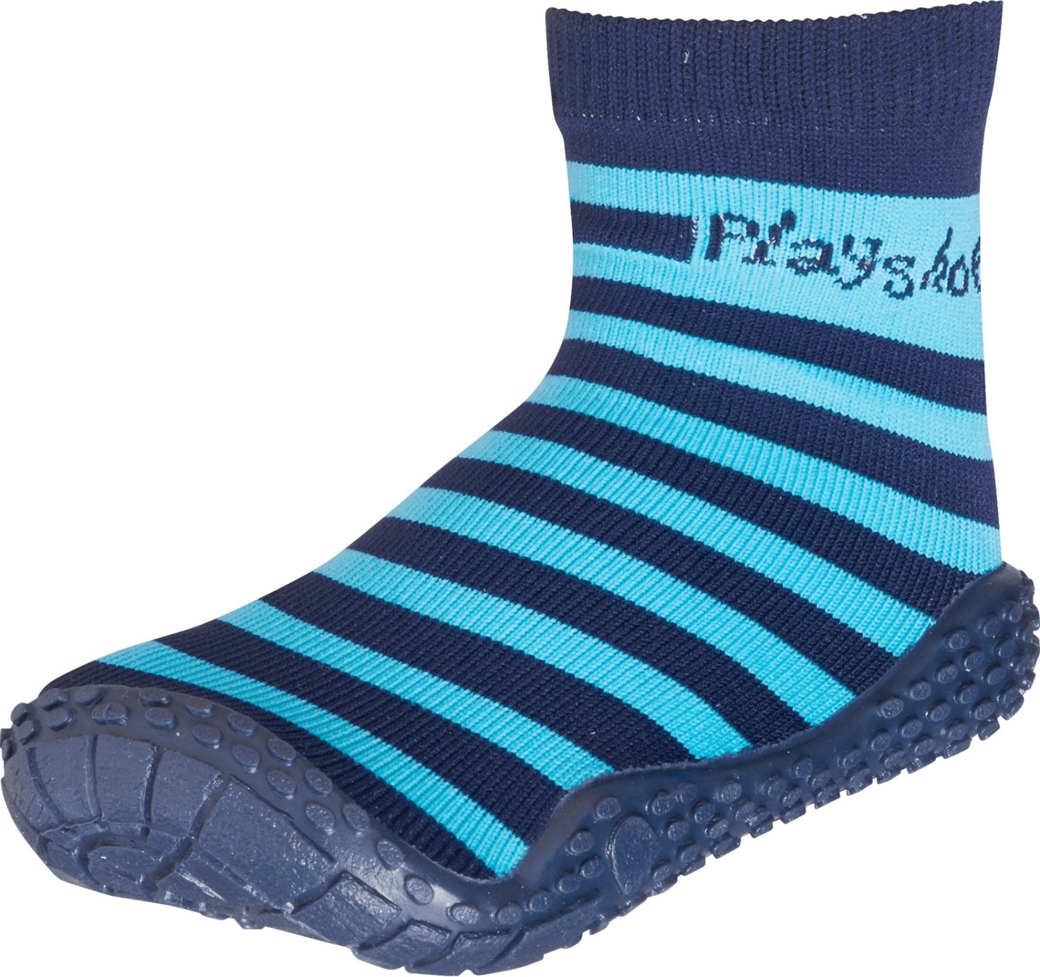 Playshoes Aqua-Chaussettes à rayures marine/bleu clair