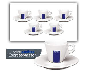 Lavazza Milchkaffeetassen mit Untertasse Blu Collection 6er Set 