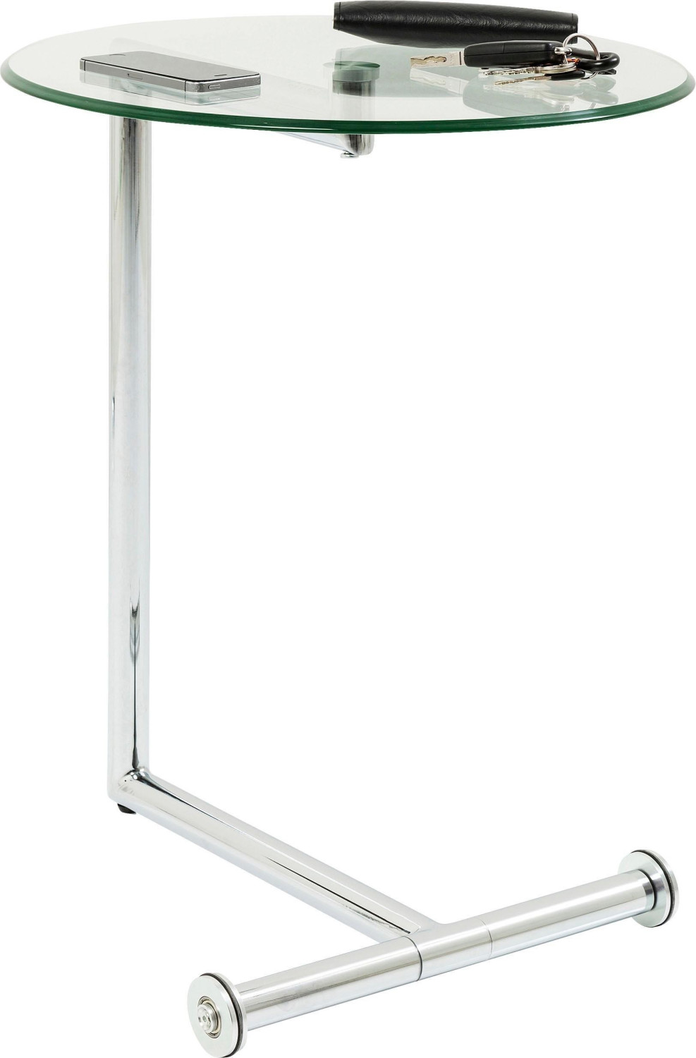 KARE Table d'appoint Easy Living en verre transparent
