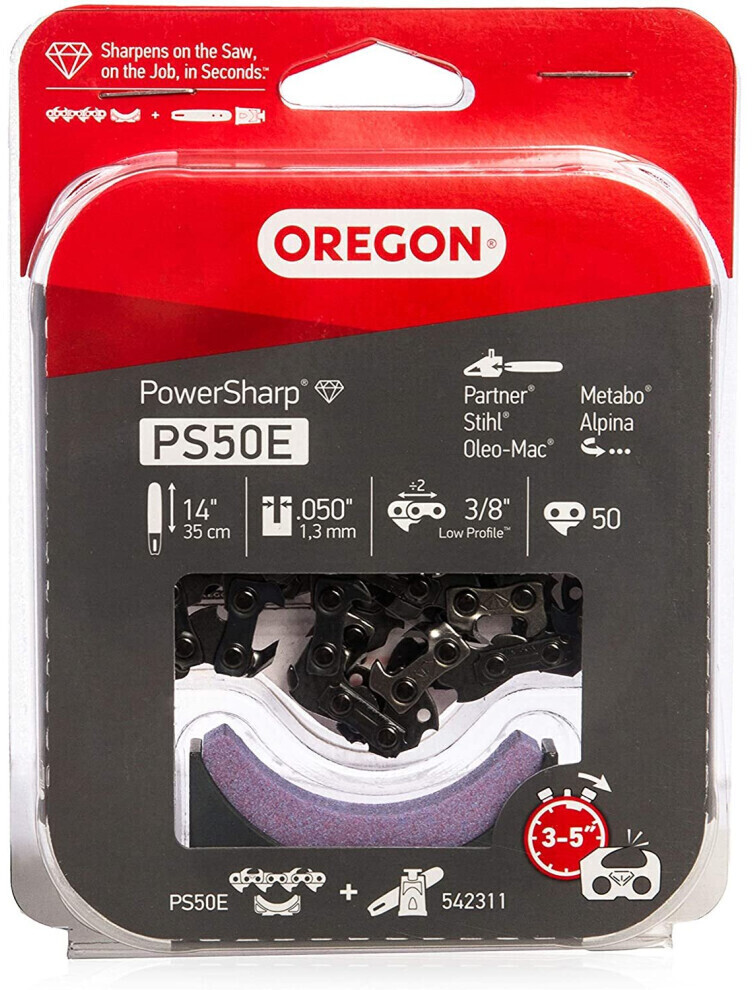 Oregon Kit Powersharp pierre + chaîne 35cm 3/8 1,3mm (PS50E)