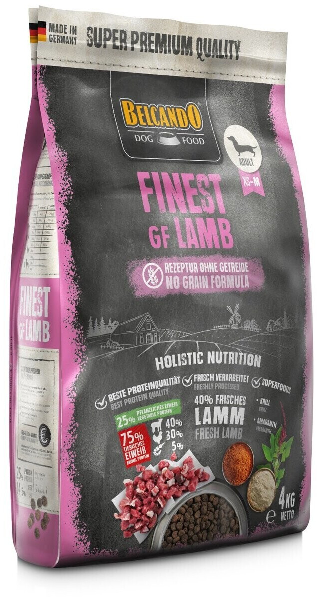 Belcando Finest dog adult Grain Free Lamb small and medium size dry food 4kg