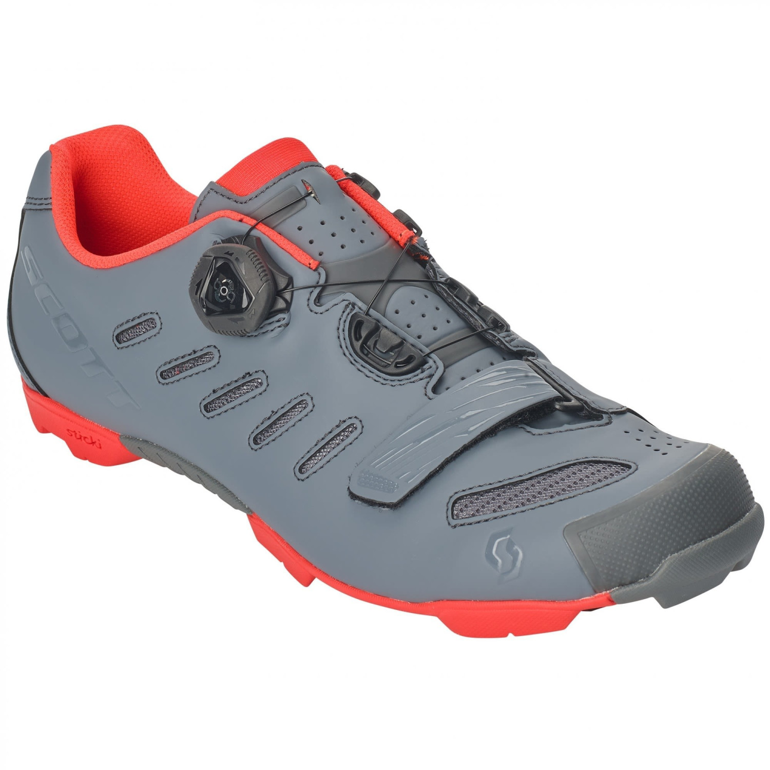 Scott MTB Team Boa matte grey/neon-red