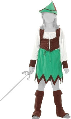 Bristol Novelty Ltd Costume enfant fille Robin des Bois
