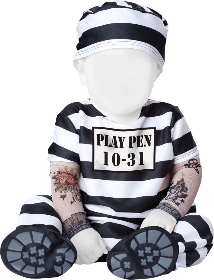 incharacter Déguisement de prisonnier pour bébé
