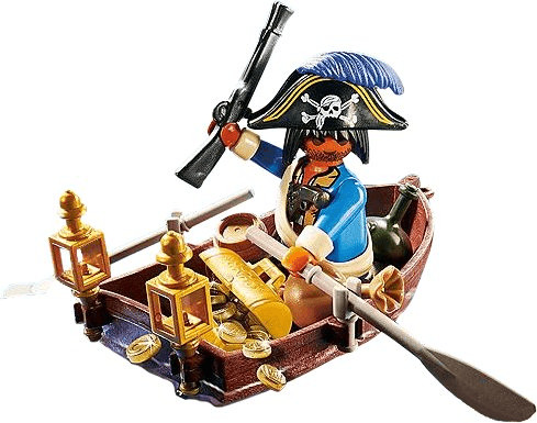 Photos - Toy Car Playmobil Pirate In A Rowboat  (4942)