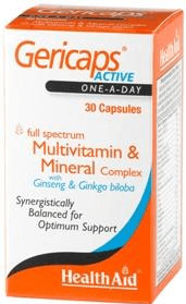 Healthaid Gericaps Active With Ginseng + Ginkgo Capsules (30 pcs)