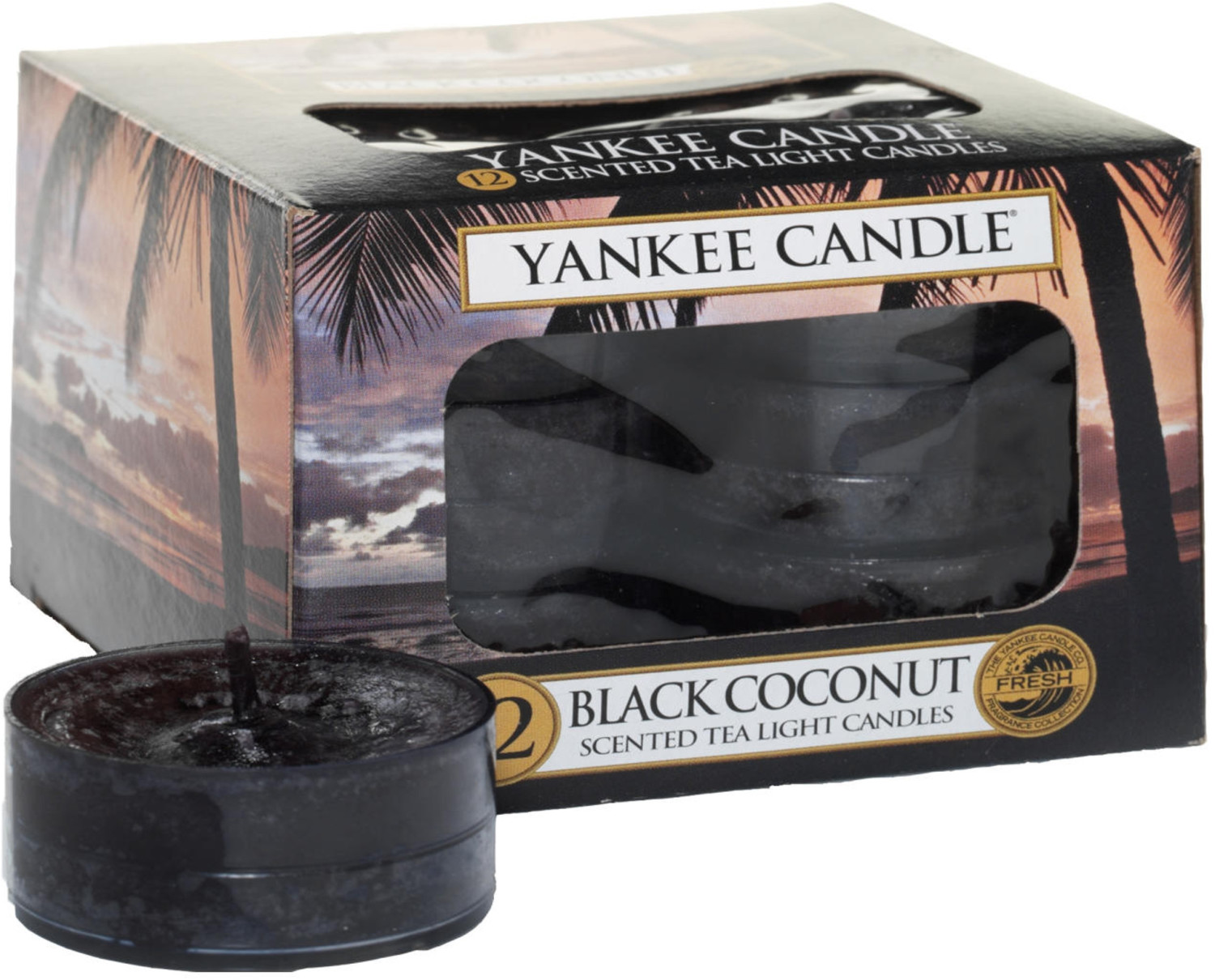 Yankee Candle Tea Lights Black Coconut (x12)