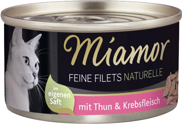 Miamor Filets fin Naturelle avec thon et chaire de crabe (80g)
