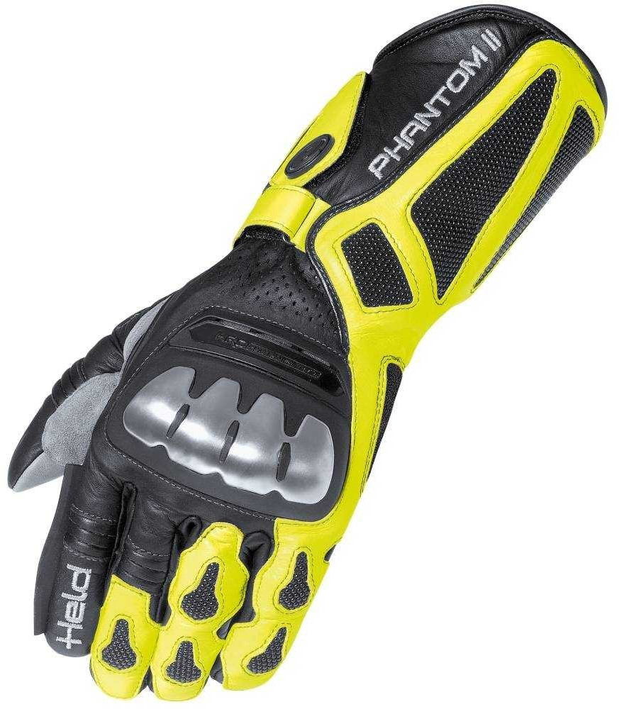 Photos - Motorcycle Gloves Held Biker Fashion Held Phantom II Black/Yellow