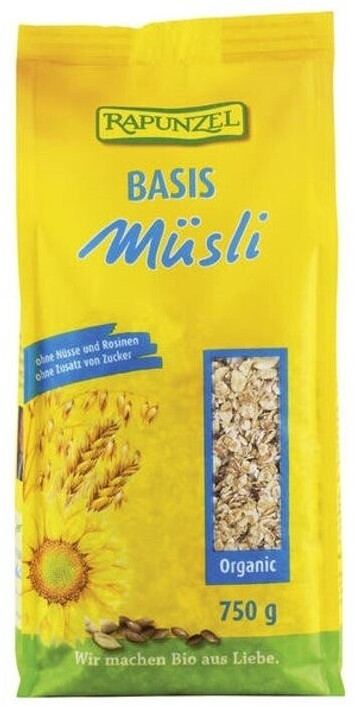 Rapunzel Muesli de base sans noix ni raisins secs (750 g)