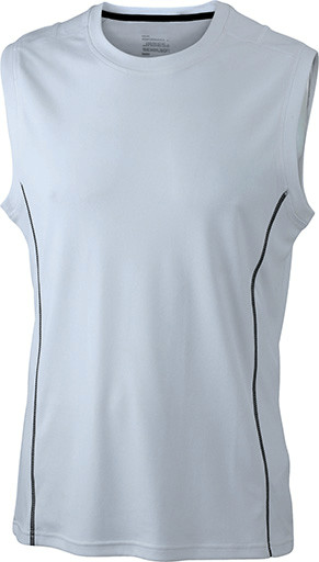 James & Nicholson Men's Running Reflex Tank (blanc)