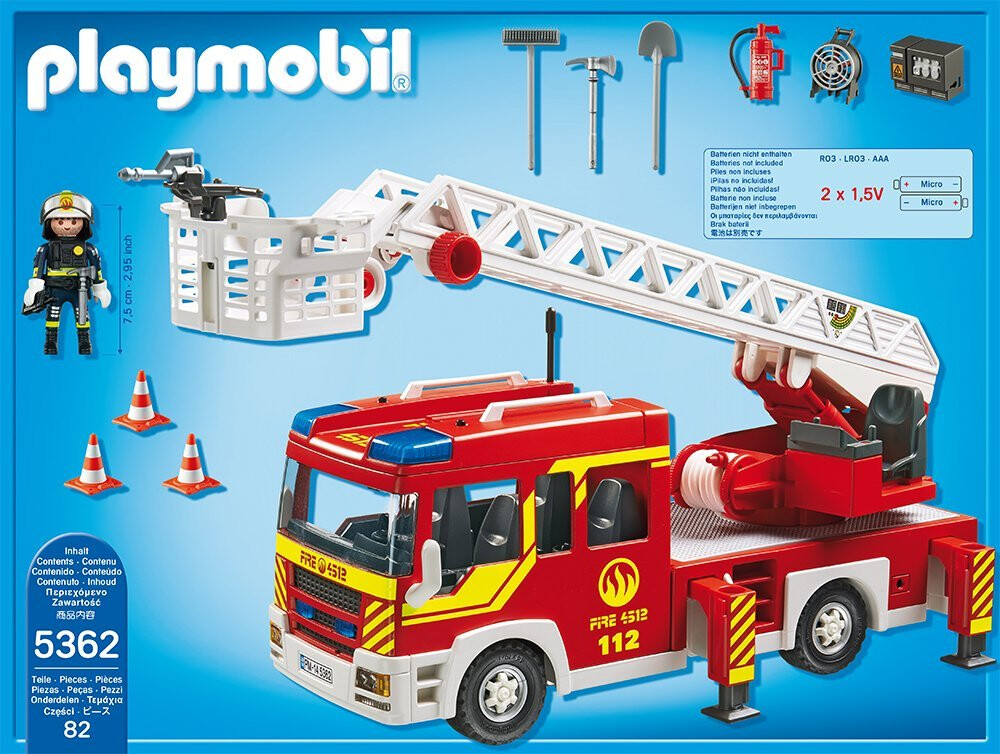 PLAYMOBIL 5362 Camion Pompier Échelle Sirene - Playmobil - Achat & prix
