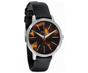 Montre Nixon Kensington A108-1964 - Boîtier Acier 37mm, Cadran Blanc, Bracelet Cuir Noir - Quartz Japonais Miyota - Neuf Avec étiquettes