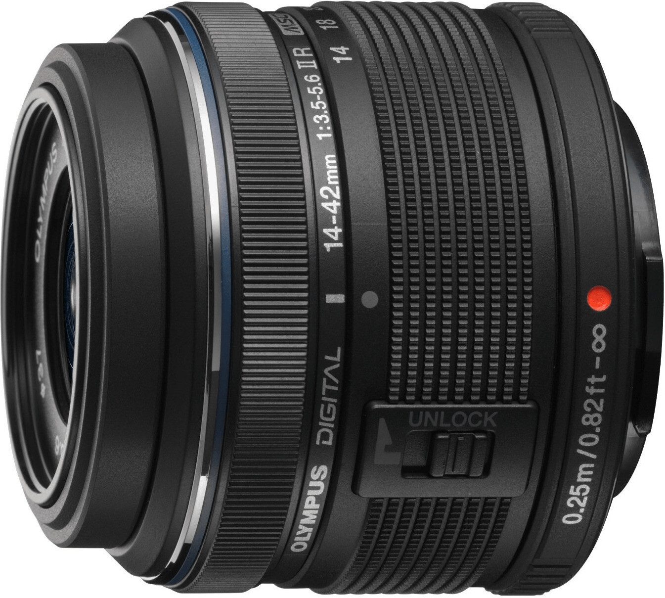 Olympus m zuiko digital 14 42mm f 3 5 5 6 ii r noir au meilleur prix