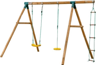 Plum Macaque Wooden Swing Set