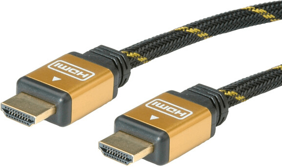 Roline Câble HDMI High Speed Gold avec Ethernet, mâle-mâle (1,0m)
