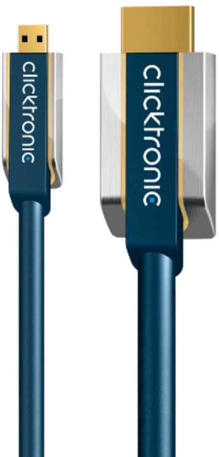 Clicktronic 70526 Advanced HDMI / Micro-HDMI Adapter Cable with Ethernet (1.0m)