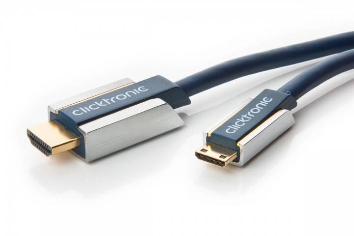 Clicktronic Advanced HDMI / Mini-HDMI Adapter Cable with Ethernet