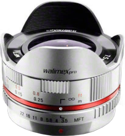 Walimex pro 7,5mm f3.5 Fisheye Micro Four Thirds (argent)