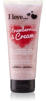 Photos - Shower Gel I Love Cosmetics I love Strawberries & Cream Exfoliating Shower Smoothie (