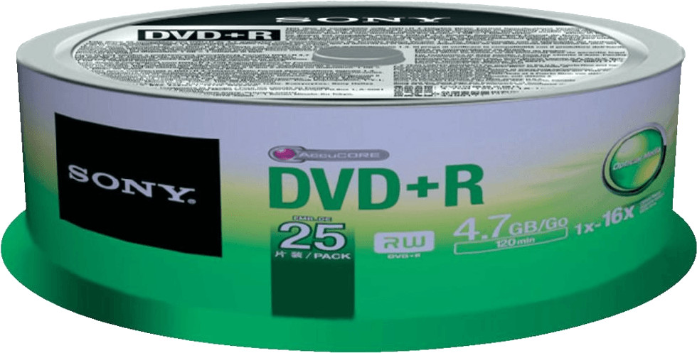 Sony Pack de 25 DVD+R 4.7Go 16X (25DPR47SP)