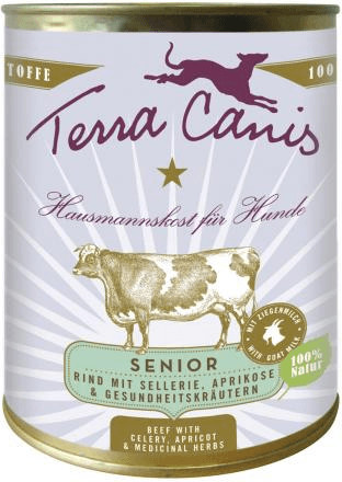 Terra Canis Senior boeuf, céleri, abricot & plantes médicinales (800 g)