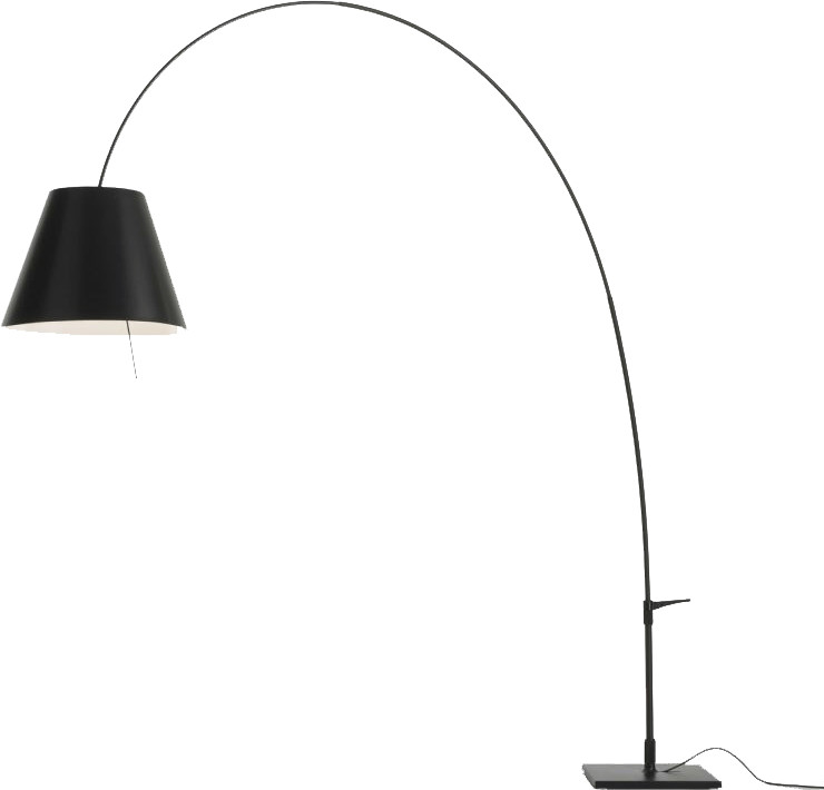 Luceplan Lampadaire arc Lady Costanza avec régulateur alu (1D13GEI00020)