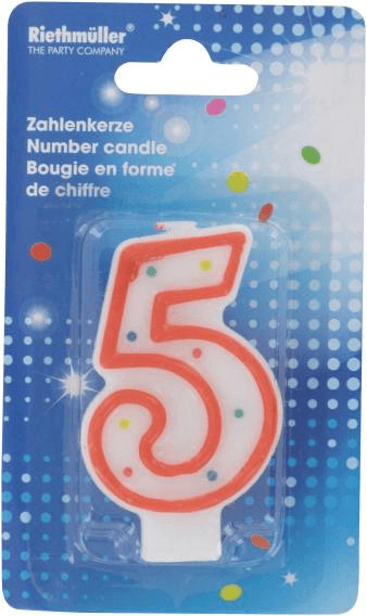 Riethmüller Bougie en forme de chiffre 5