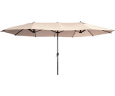 Leco Oval-Schirm 270 x 460 cm beige-natur