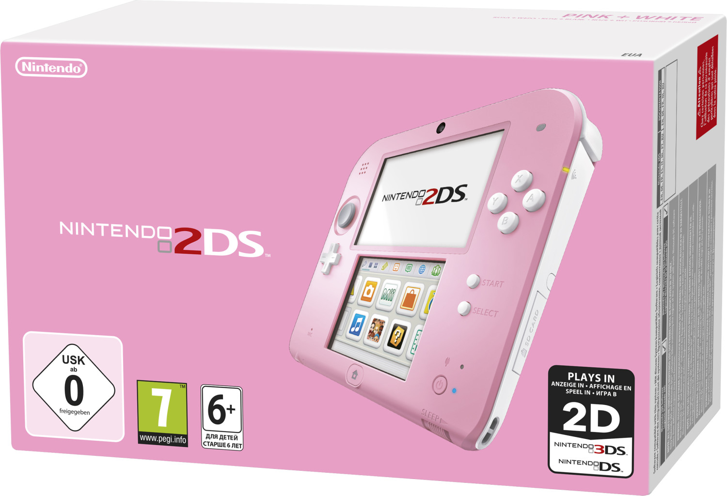 Nintendo 2DS rose-blanc