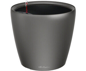 Colore: Nero Vaso Rotondo con Sistema di Auto-irrigazione 21 cm 16023 Charcoal Metallic Lechuza Classico