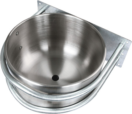 Kerbl Mangeoire ronde en acier inoxydable