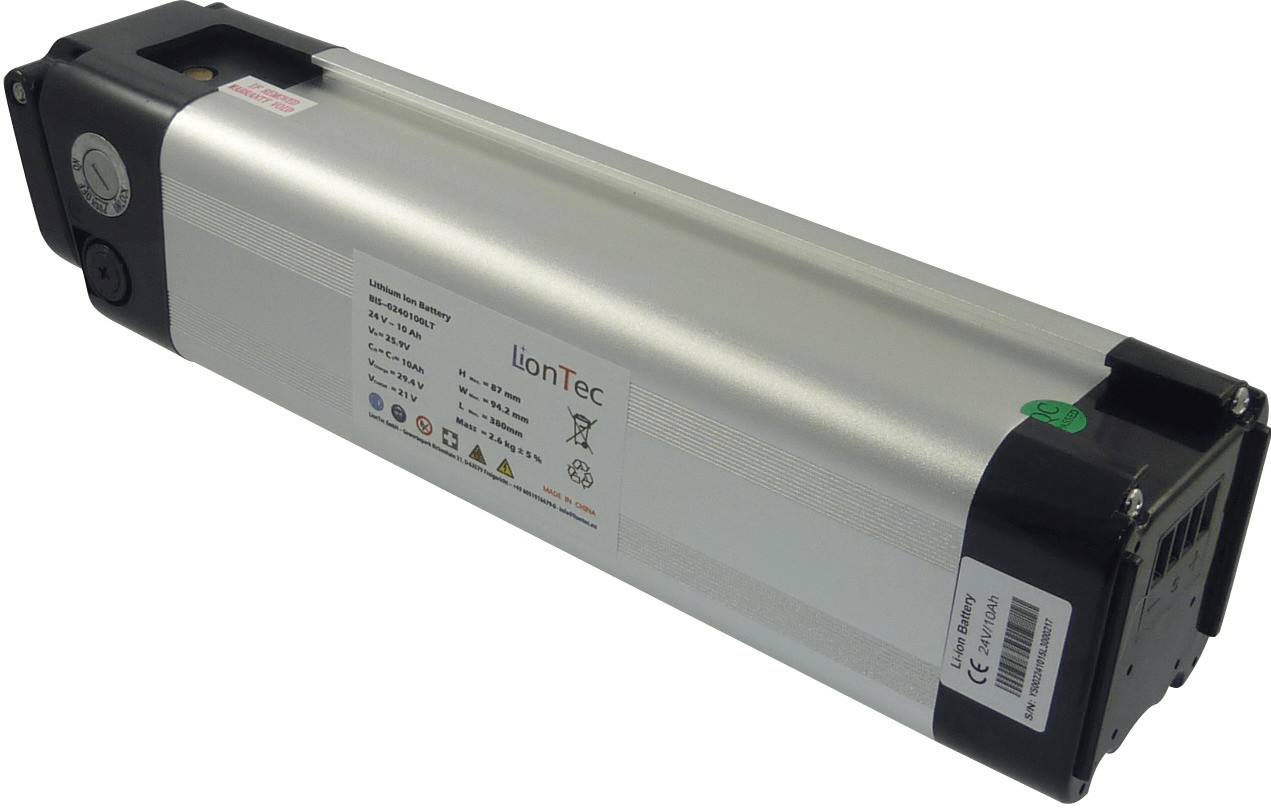 LionTec Batterie 24 V 10 Ah (cadre)