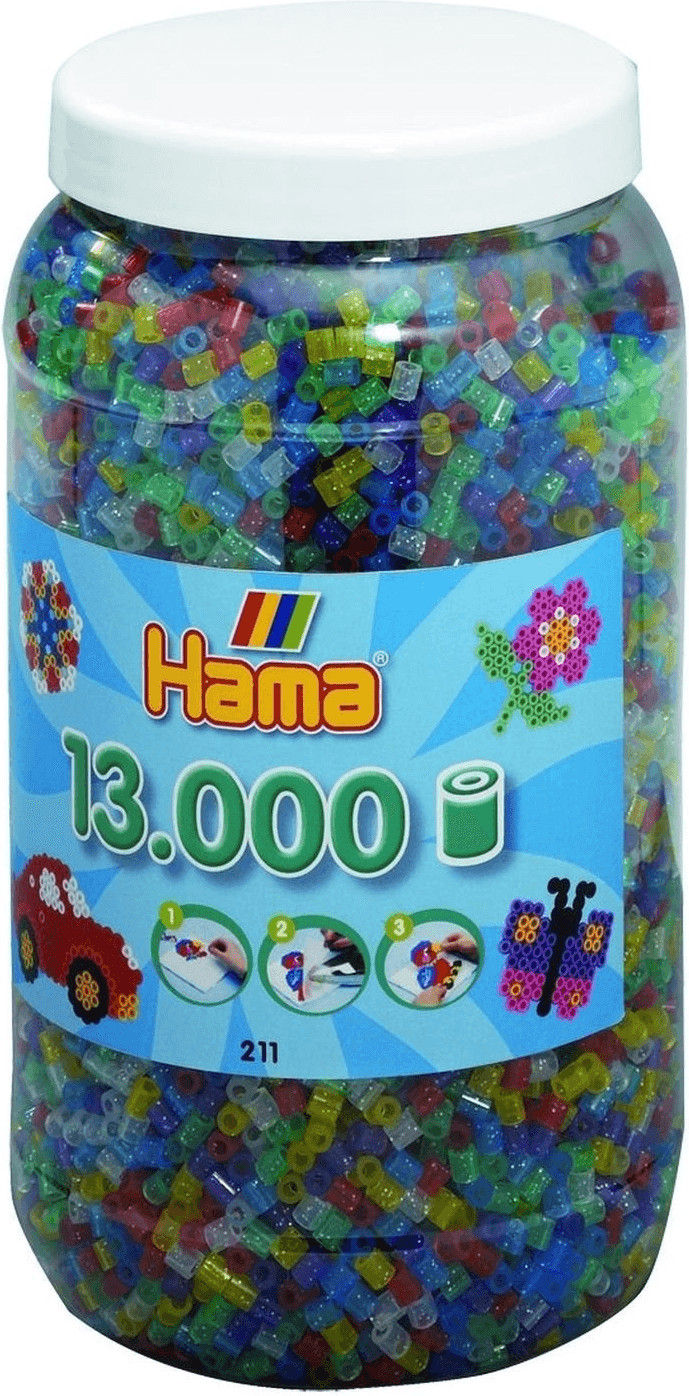 Hama Pot de 13000 perles - mélange paillettes